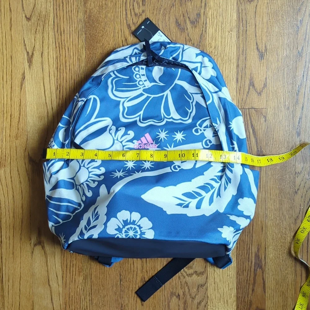 NWT FARM Rio Backpack Adidas Collaboration Botanical Print Blue And White
